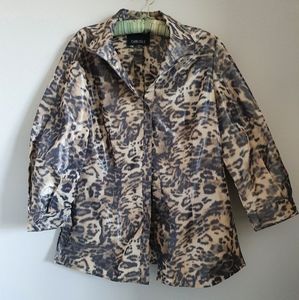 Carlisle Rain Shacket Leopard Animal Print